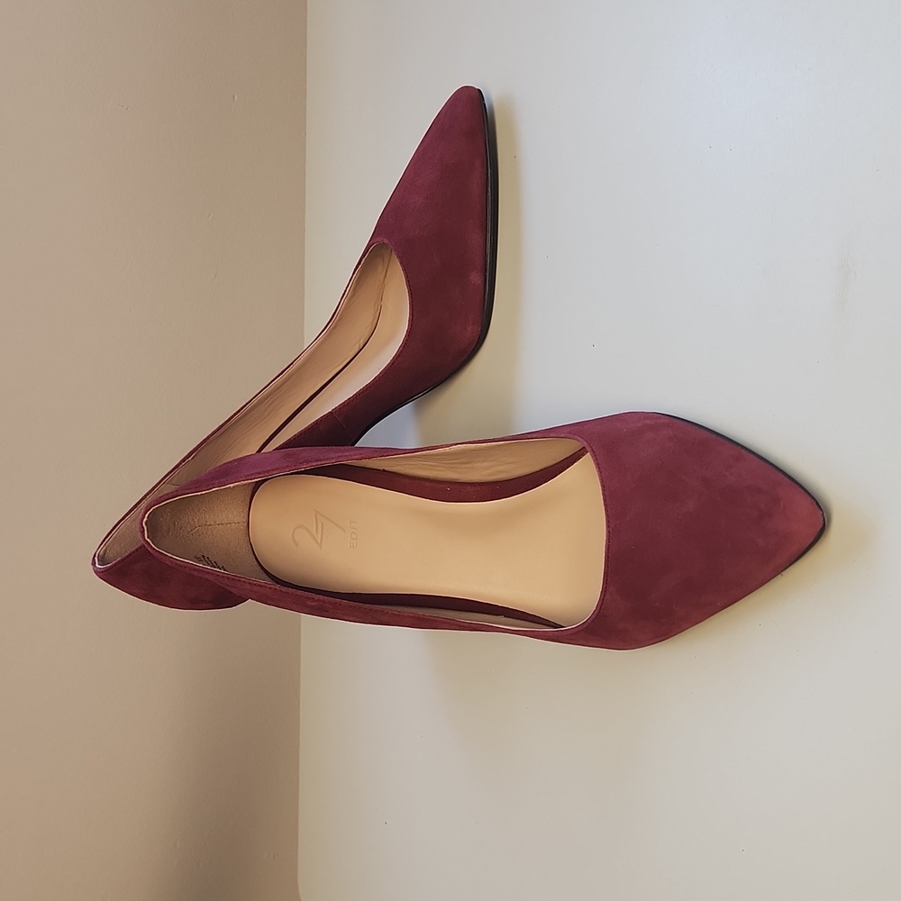 27 edit Alanna leather suede pumps size 10